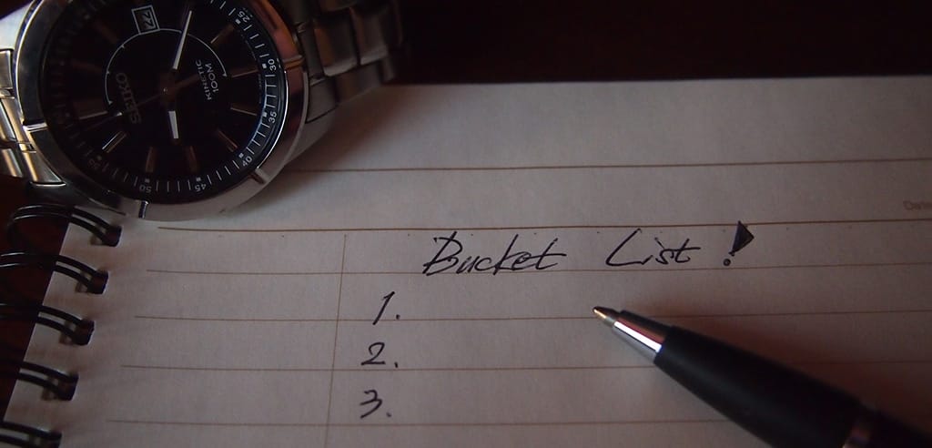 bucket list schreiben