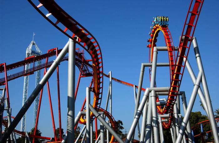 Silver Bullet Achterbahn Knotts Berry Farm