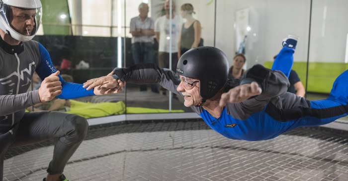 Wien bei Regen Indoor Skydiving