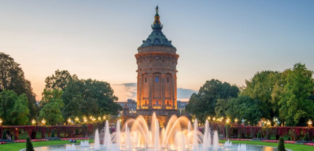Den Wasserturm in Mannheim besuchen und die Aussicht geniessen