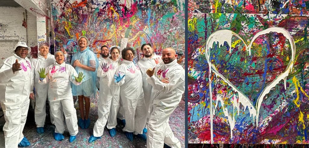 buntes teamevent zur weihnachtsfeier