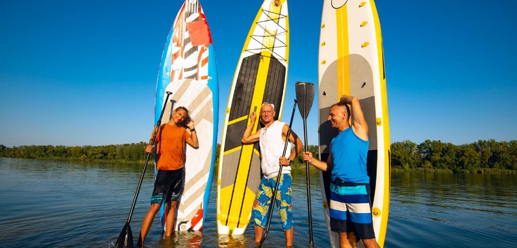 zufriedene Gesichter nach der SUP Tour auf dem Starnberger See