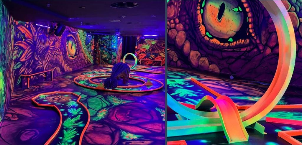 3d neongolf ganzjährig indoor freizeitspaß